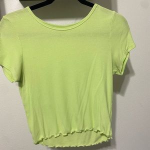 Neon green crop top